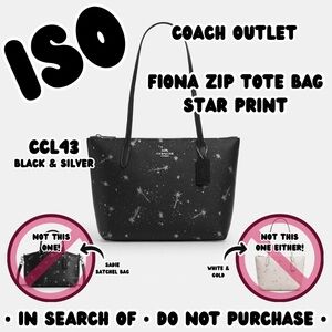 ISO: Coach Fiona Tote Bag in Star Print